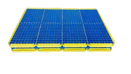 Plataforma de plástico modular de doble cara con cubierta abierta personalizable