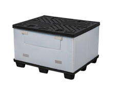 Caja de almacenamiento de paletas de manga de plástico de 1200 x 1000 plegables