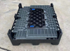 Caja de paletas de plástico resistente plegable con tapa