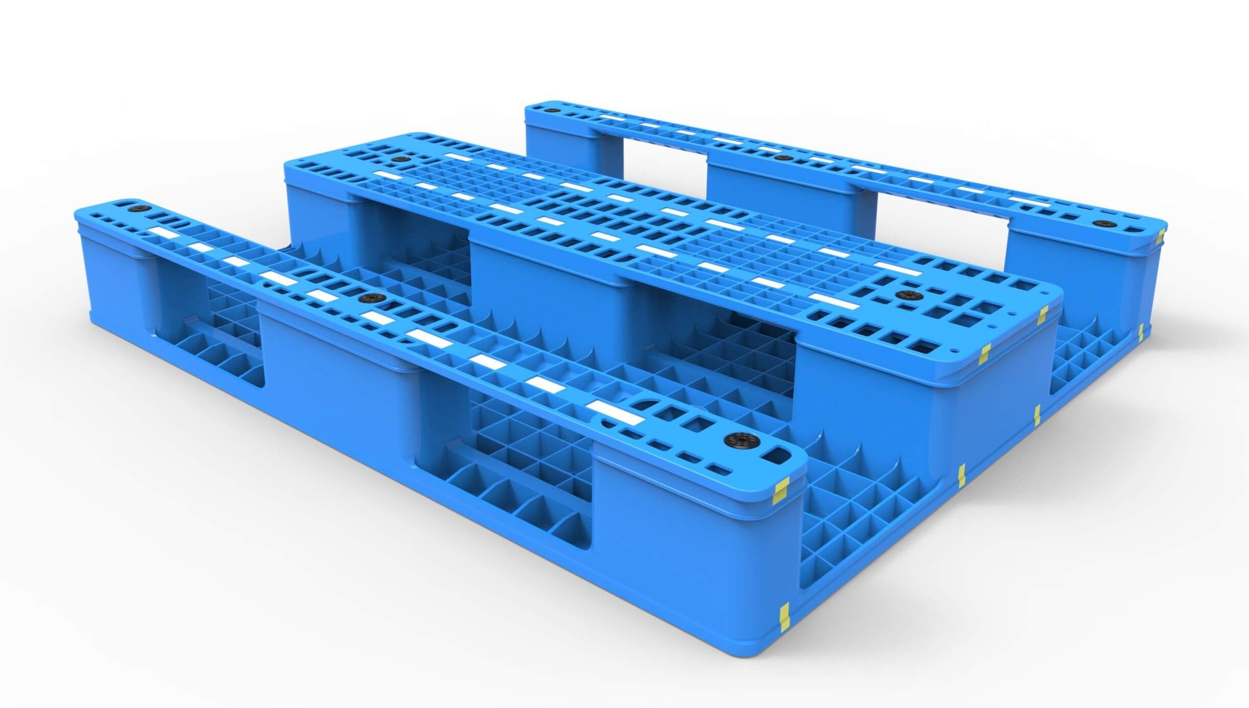 Plataformas en rack de plástico industriales resistentes 48x40 RFID