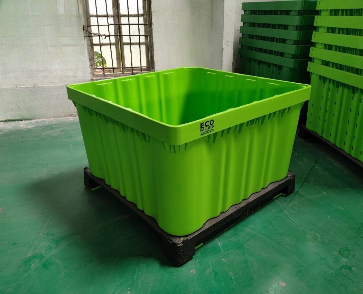 Recipiente a granel de paletas de plástico
