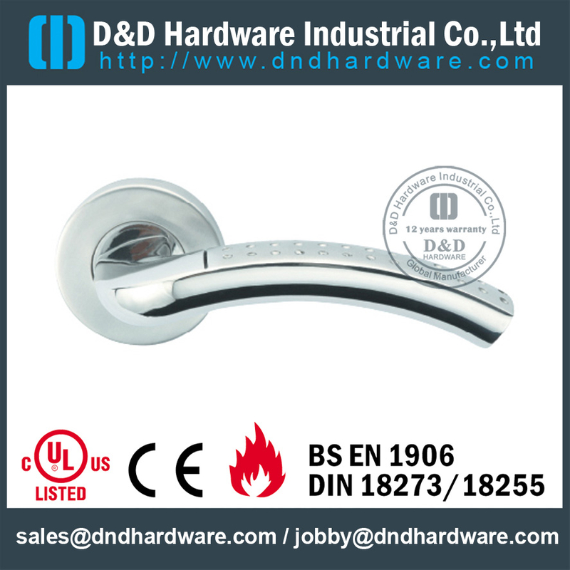 Aço inoxidável 304 tipo de rosca Alavanca Sólida para Portas de Incêndio-DDSH068