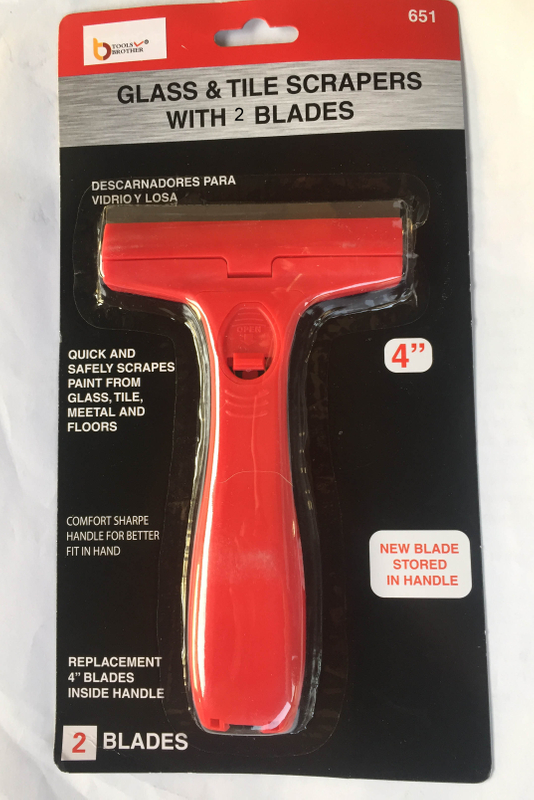 Glass and Tile Scraper Paint Remover with 2blades(BC-P651)