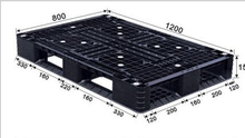 Plataformas plásticas negras Rackable de cubierta abierta de perímetro completo 1200*800