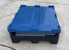 Contenedor de paleta plegable de plástico reutilizable con tapa