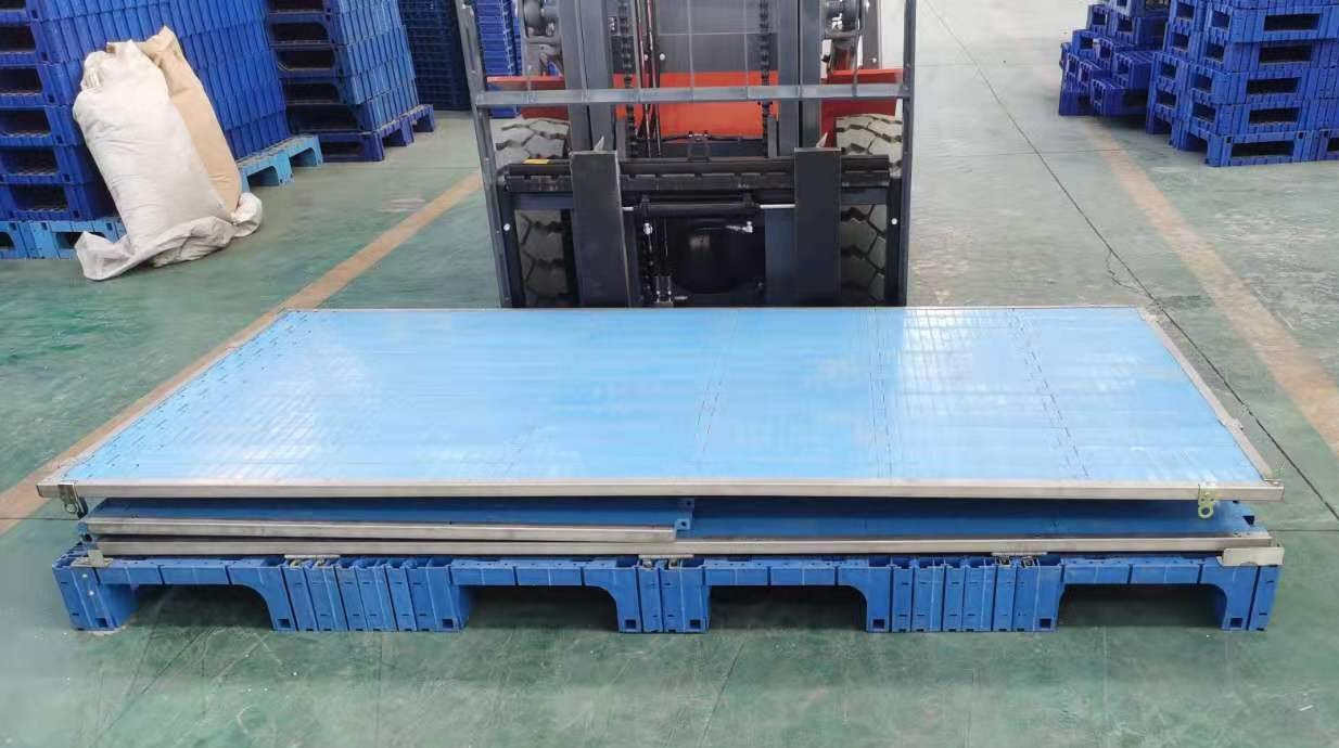 Caja de paletas de plástico plegable de alta resistencia HDPE