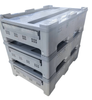Caja plástica plegable apilable sólida euro de la plataforma 1200x800x900