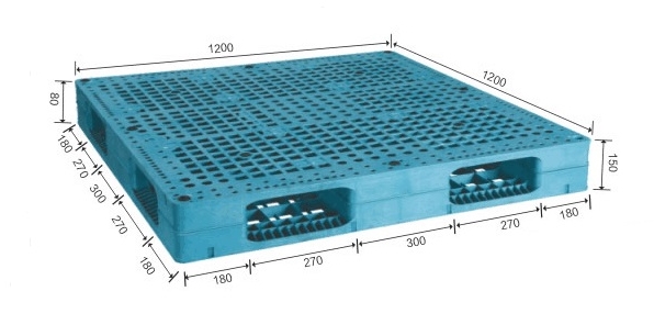 Plataformas plásticas reversibles reciclables fuertes grandes para almacenamiento