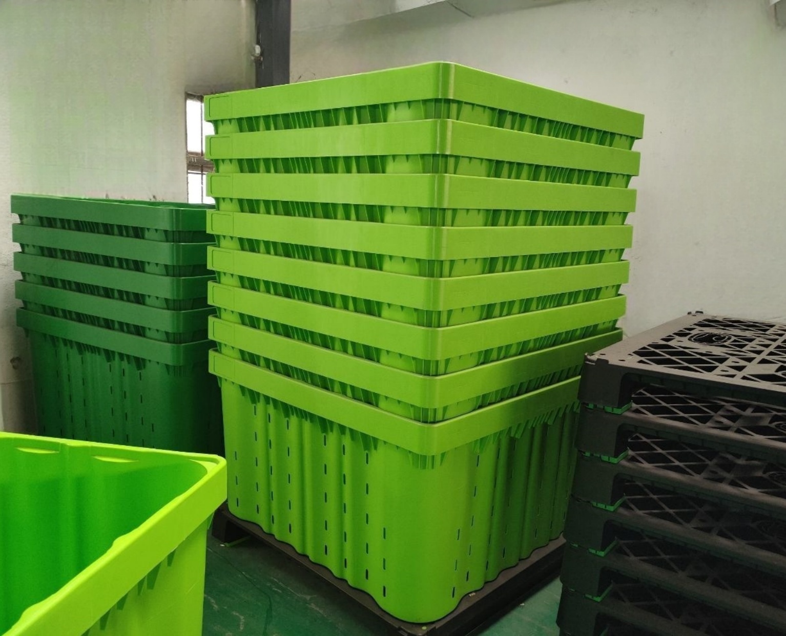 Recipiente a granel de paletas de plástico