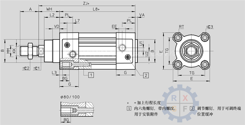 Festo brand pneumatic cylinder