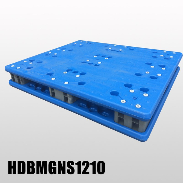 Palet de plástico moldeado por soplado con capacidad de carga extra alta 1200x1000x170mm