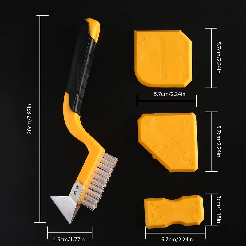 Silicone Sealant Finishing Tool Corner Angle Glass Scraper Caulk Remover and Caulk Nozzles