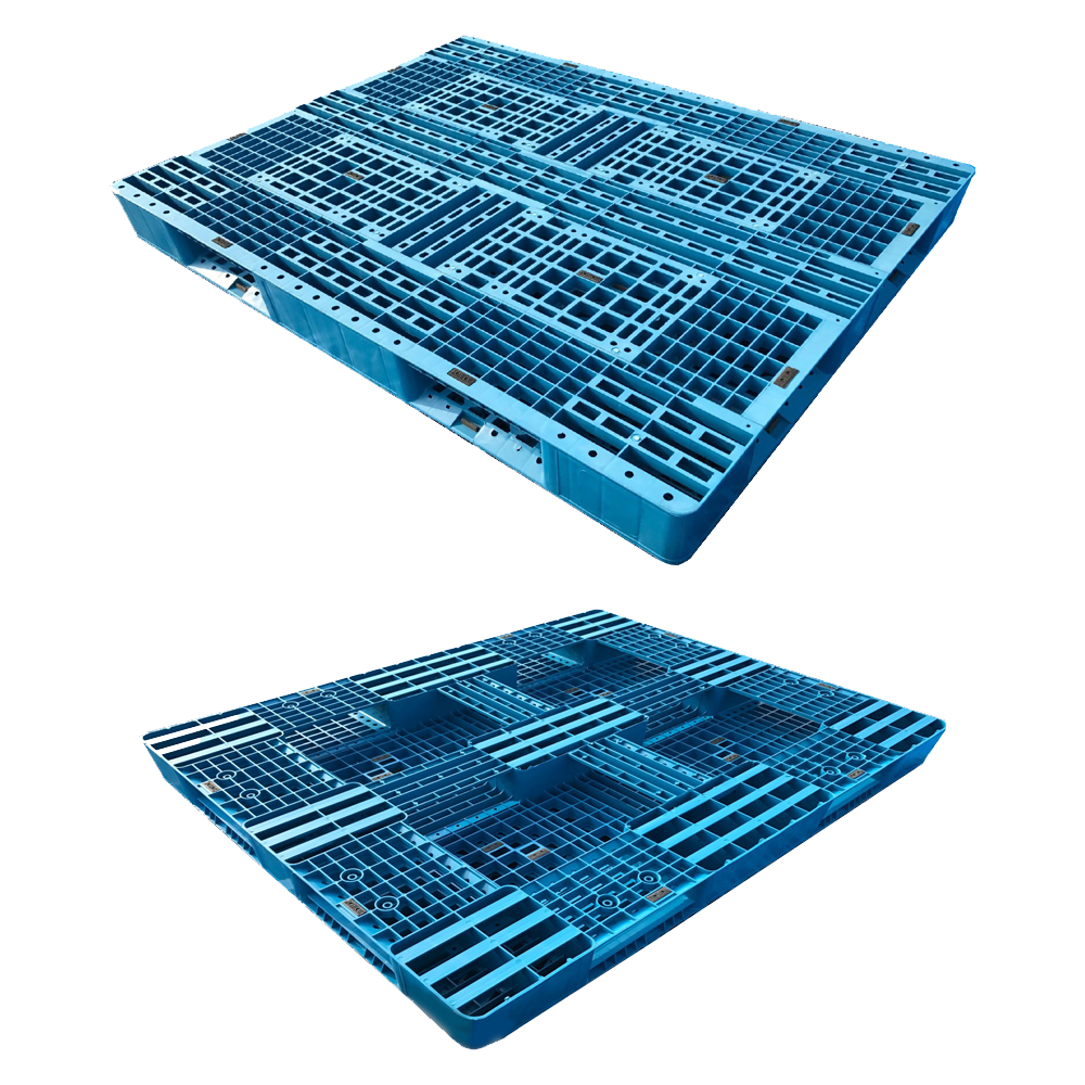 Paletas de plástico apilables Plataforma de plástico con cubierta de rejilla