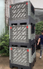 Contenedor de paleta plegable de plástico europeo apilable grande