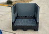 Caja de paletas de plástico resistente plegable con tapa