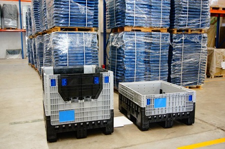 Cajas de paletas de plástico de embalaje reutilizable