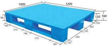 1200 x 1000 paletas de plástico RFID de higiene duradera para automatización