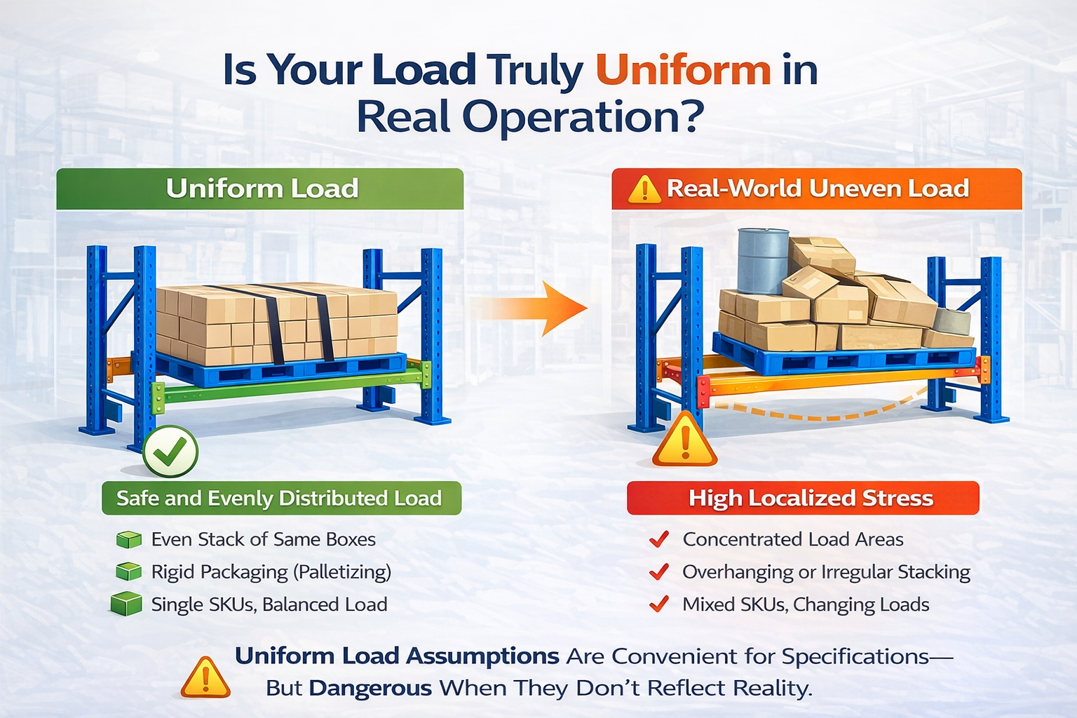 &iquest;Es su carga realmente uniforme en funcionamiento real?