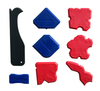 Silicone Sealant Finishing Tools – Silicone Smoothing Caulking Profile Line Joint Corner Tool With Caulk Remover Tool, Sealant Smoother Profiler Former Applicator Edger, 8 Piece