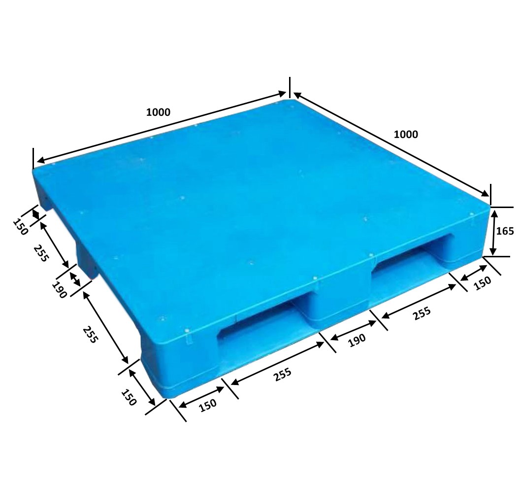 Palets de plástico para almacenamiento Palets de plástico azul