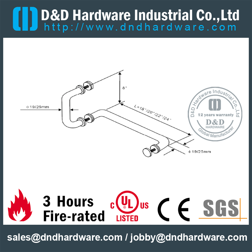 Edelstahl 316 Kurbelgriff für Frontglastür-DDPH034