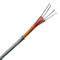 Fiberglass insulated multipair thermocouple wire with metal overbraid-- Duplex pairs