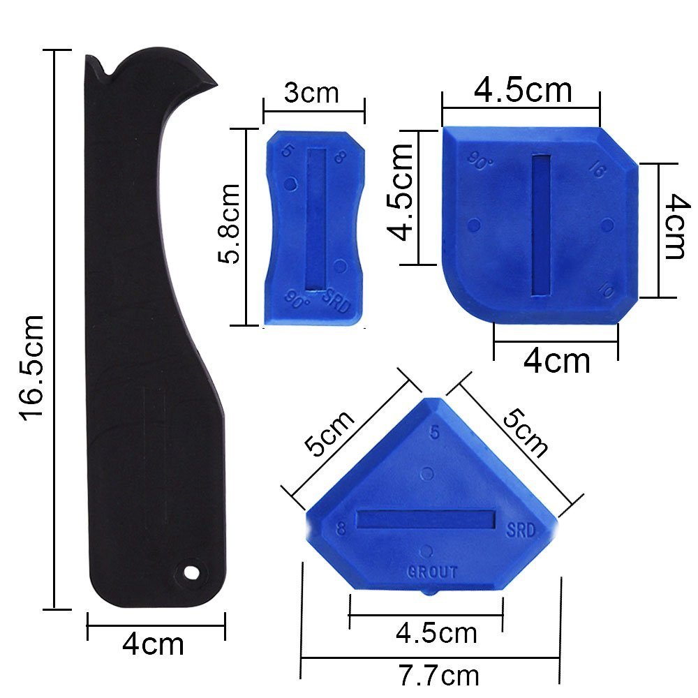 Yato Silicone Spreading Tool Sealant Spreader Forming Scraper with Silicone Tiling Cutter Fugi Kit Tool Set of 8