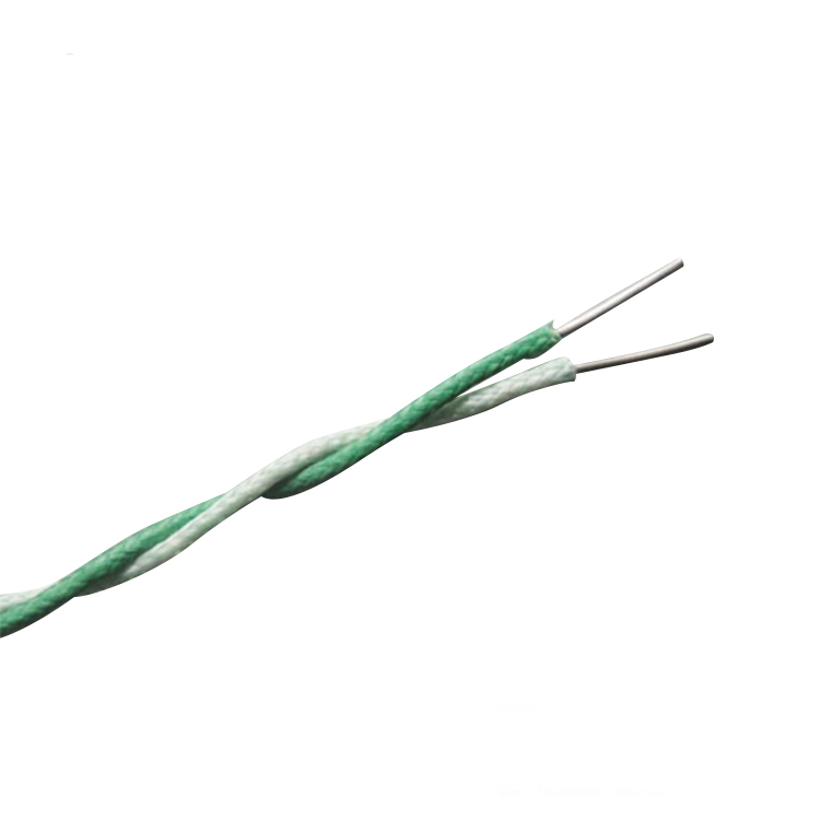 High temperature fiberglass insulated twisted pair thermocouple wire and extension wire - Single pair