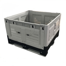 Contenedor de caja de paletas de plástico plegable con tapa