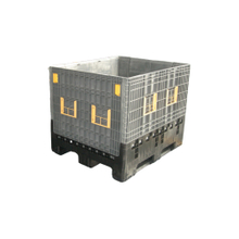 Caja de depósito de paletas europeas de apilamiento de plástico ventilado para almacén
