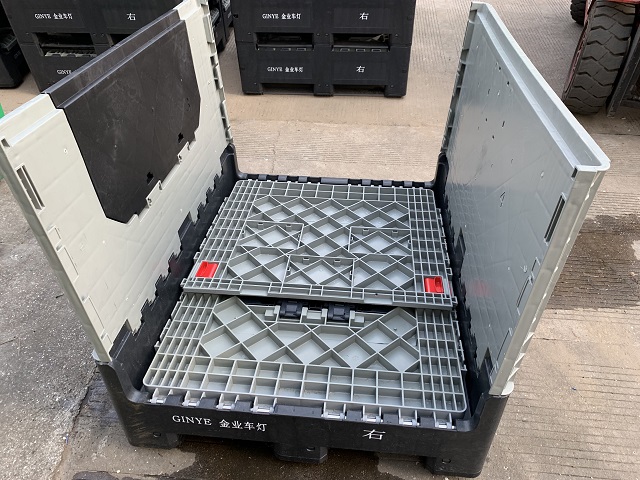 Contenedor de paleta plegable de plástico europeo apilable grande