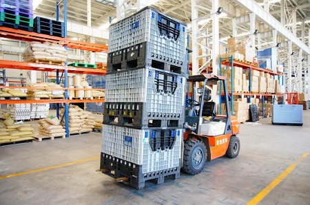  Cajas de paletas de plástico para manipulación y almacenamiento de materiales