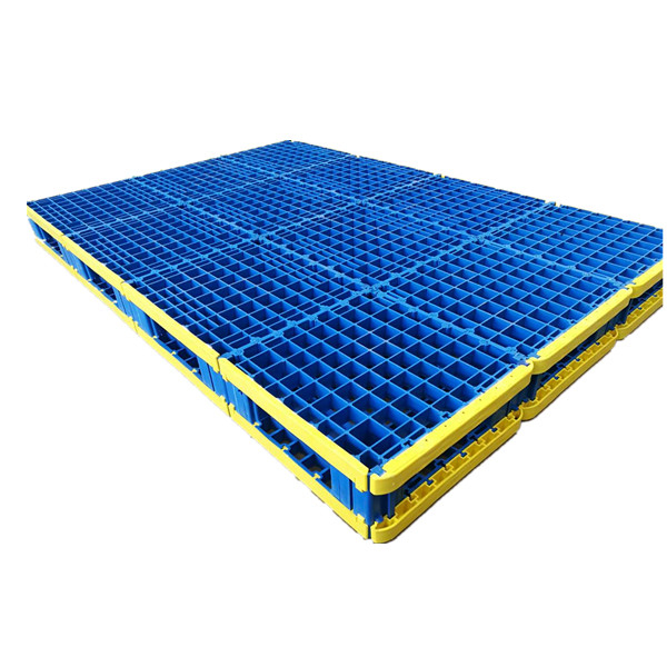 Paleta modular de plástico azul de rejilla resistente grande