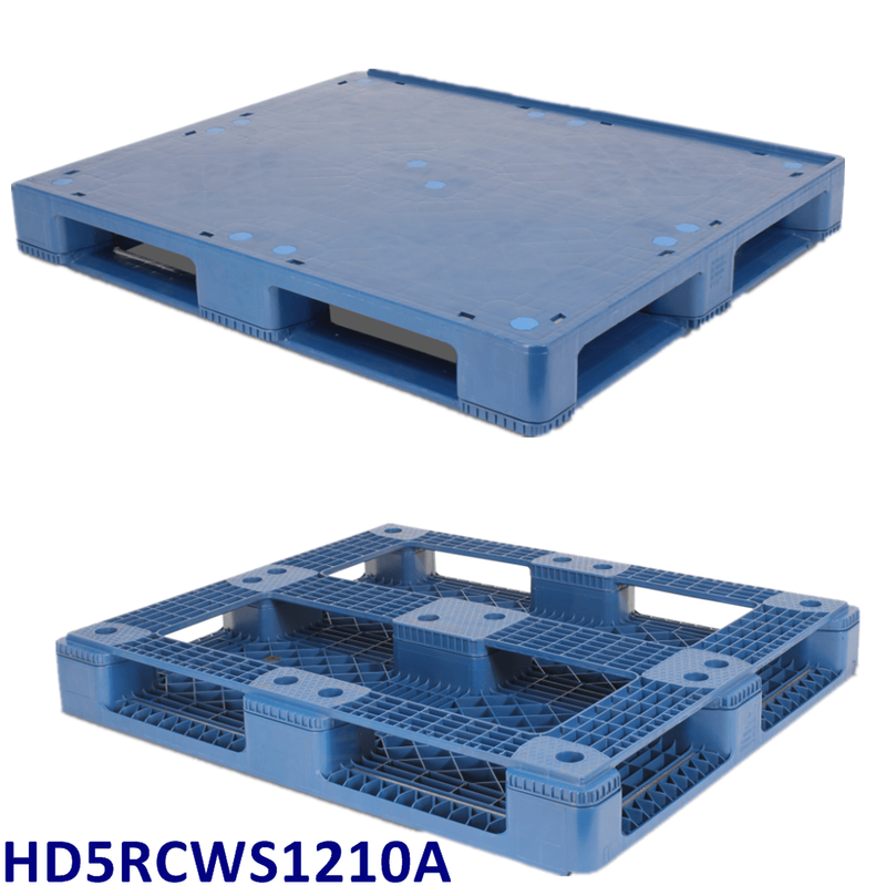 Palets de plástico de alta resistencia HDPE 1200 x 1000 con borde