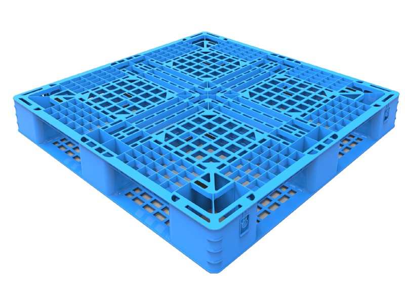 Palet de plástico de plataforma abierta, liviano y barato 1100x1100 para almacenamiento
