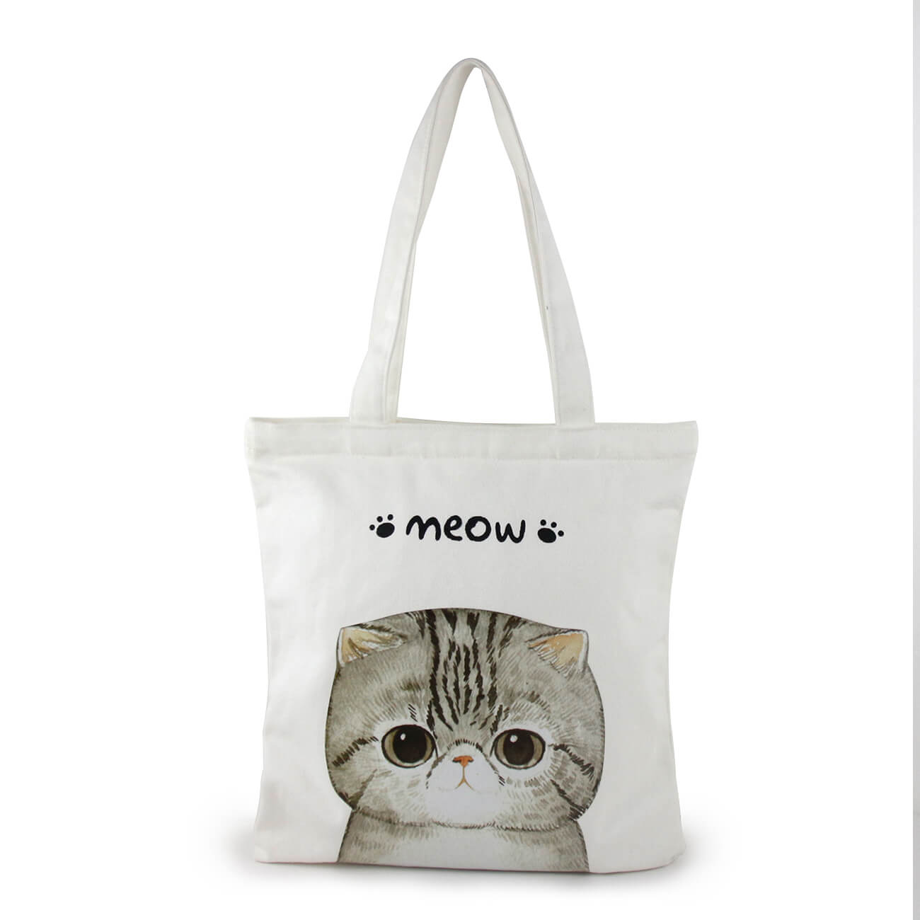 Cute Cat printed Organic Cotton Tote Bag