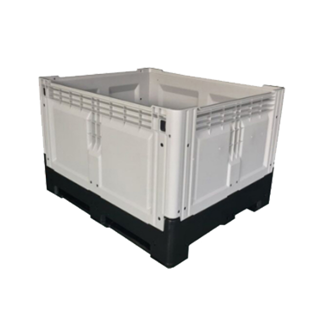 Caja de almacenamiento de paletas de plástico plegable para almacén