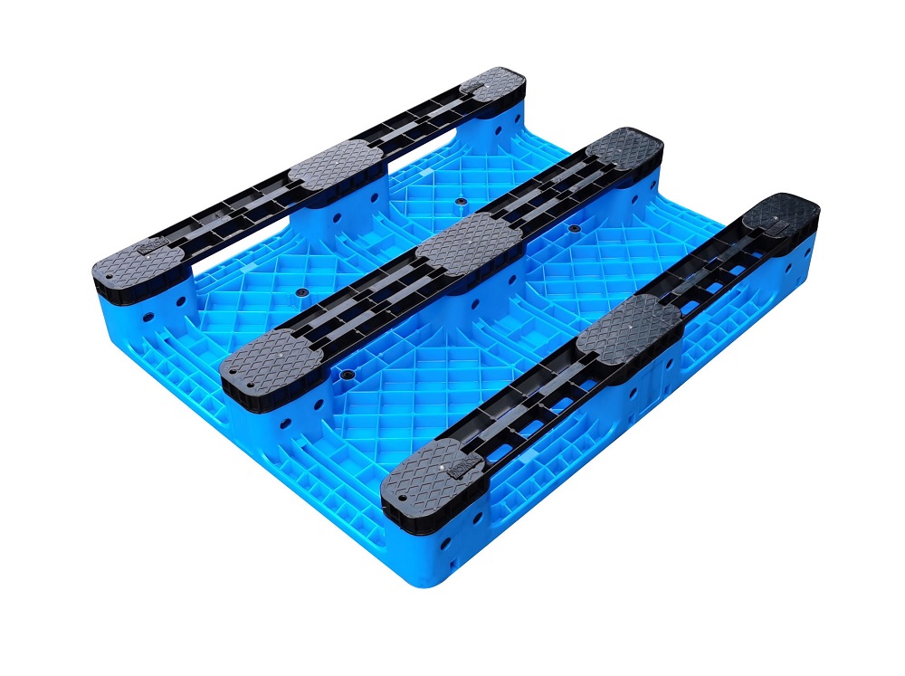 Palet de plástico RFID resistente de 1000 x 800 para almacenamiento en rack