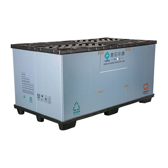 Caja de manga de paleta de plástico plegable grande para envases industriales