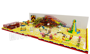 Zona di box per bambini di grandi dimensioni con labirinto da giocatore