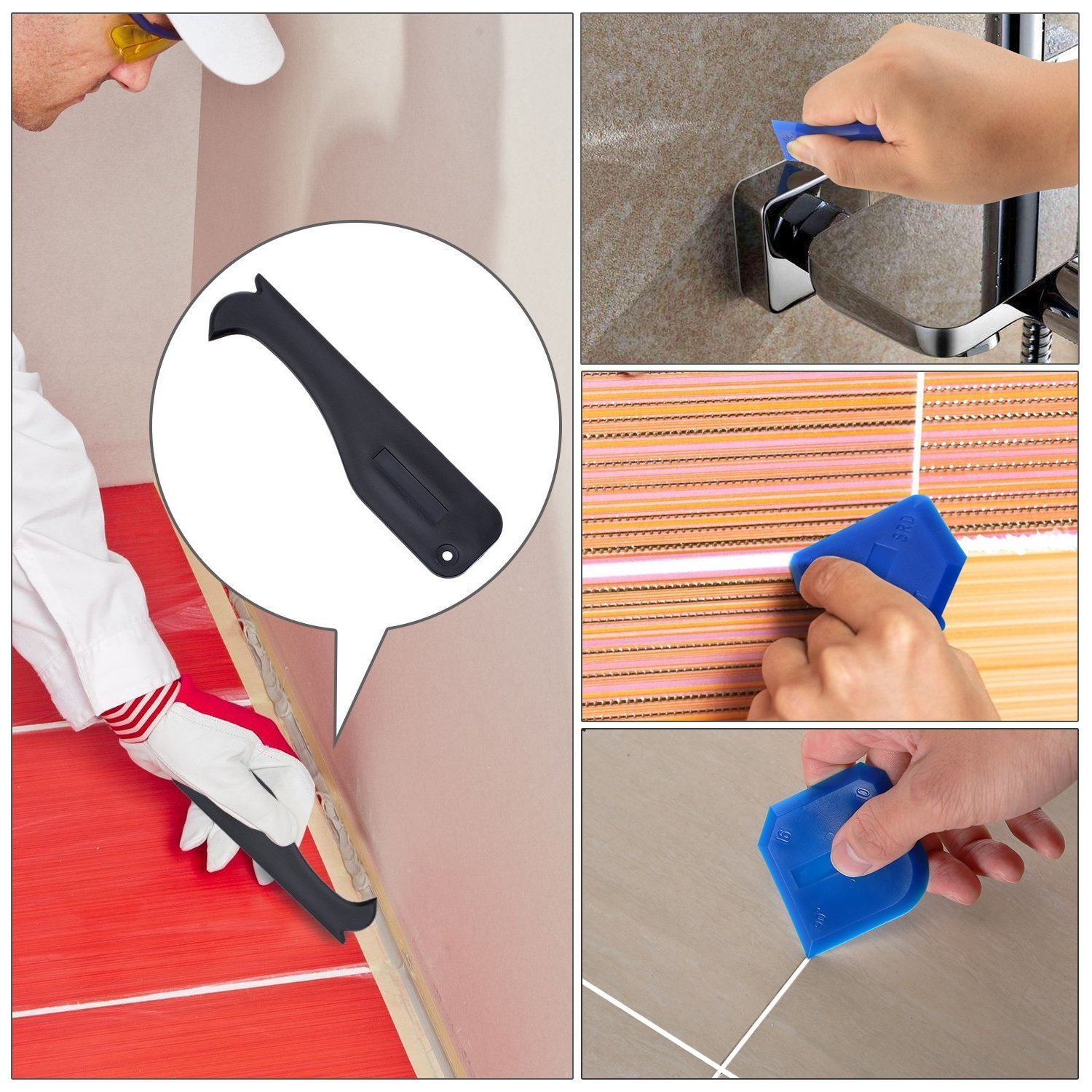 9 Pieces Sealant Tools Caulking Kit Silicone Remover Sealing Tool for Bathroom Kitchen Room and Frames Sealant Seals