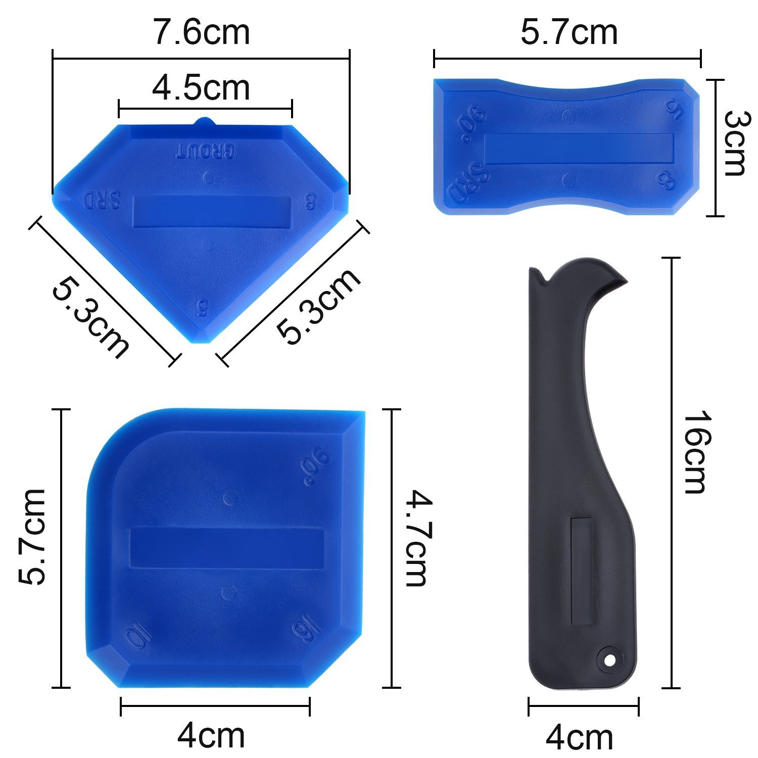 5 Pieces Sealant Tool Caulking Tool Silicone Remover Sealing Tool for Bathroom Kitchen Home Sealing Projects