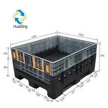 1200*1000*590 Новая конструкция большая складная пластиковая коробка для поддонов