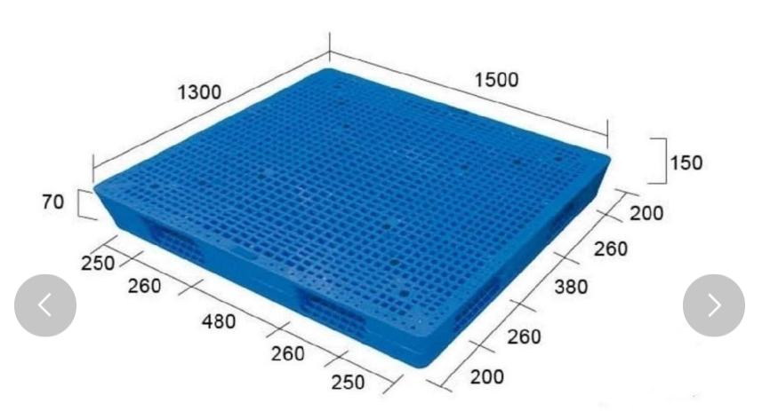 Caja de paleta de plástico modular de plástico de plástico de 4 maneras 