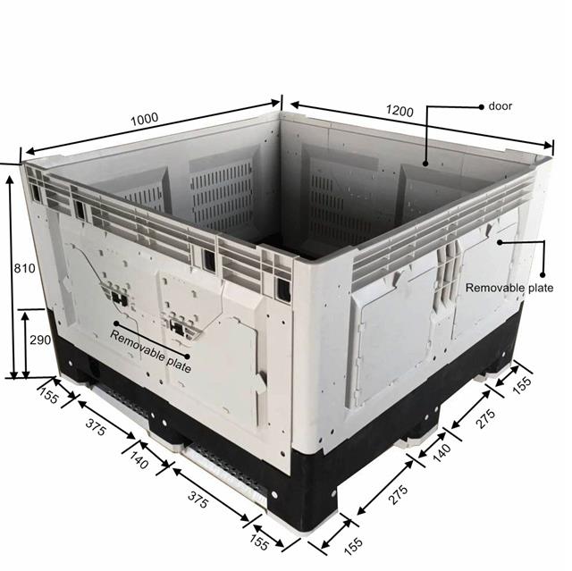 Nuevo Diseño Plegable Caja De Palés De Plástico Para La Venta