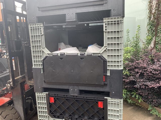 Contenedor de paleta plegable de plástico europeo apilable grande