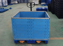 Caja de paletas de plástico plegable de alta resistencia HDPE
