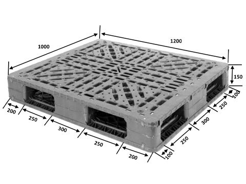 Paleta de plástico resistente antideslizante