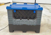 Caja de paletas de plástico resistente plegable con tapa