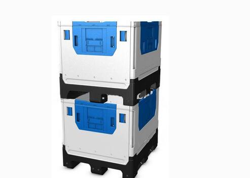 apilamiento de cajas de paletas de plástico